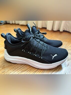 Puma Softride One4All Black and White Running Shoes size 9